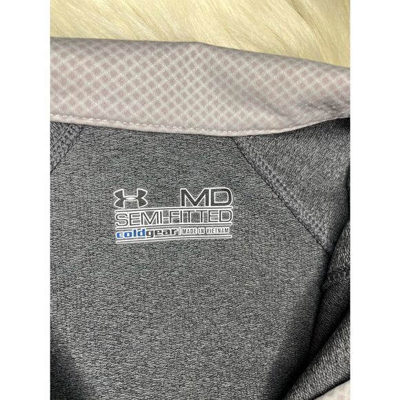 Under Armour semi fitted cold gear Texas A&M grey 3/4 zip pullover sz Medium - Picture 5 of 6